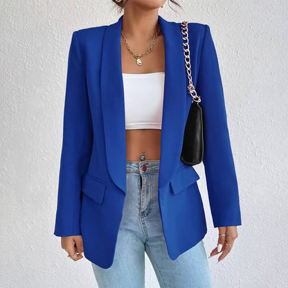 Valeria | Taljeret Åben Blazer til Damer Uden Knapper – Stilfuld og Alsidig