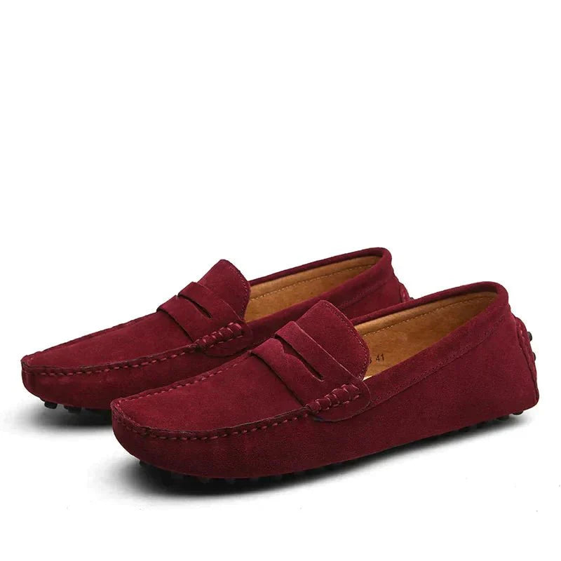 Lazaro | Loafers Til Mænd i Ruskindlook Med Skridsikker Noppesål