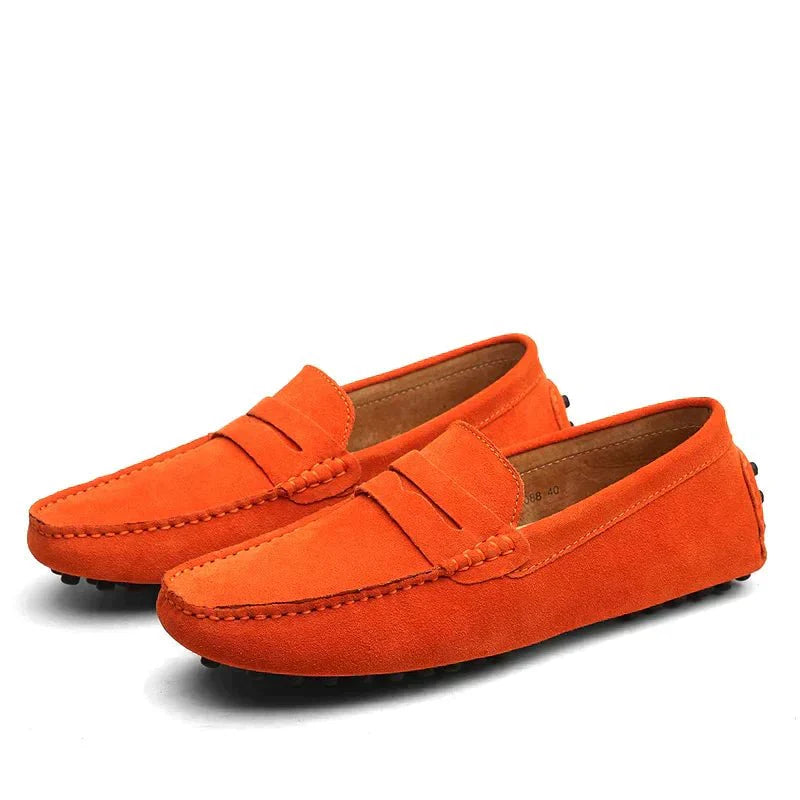 Lazaro | Loafers Til Mænd i Ruskindlook Med Skridsikker Noppesål