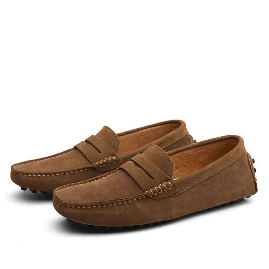 Lazaro | Loafers Til Mænd i Ruskindlook Med Skridsikker Noppesål