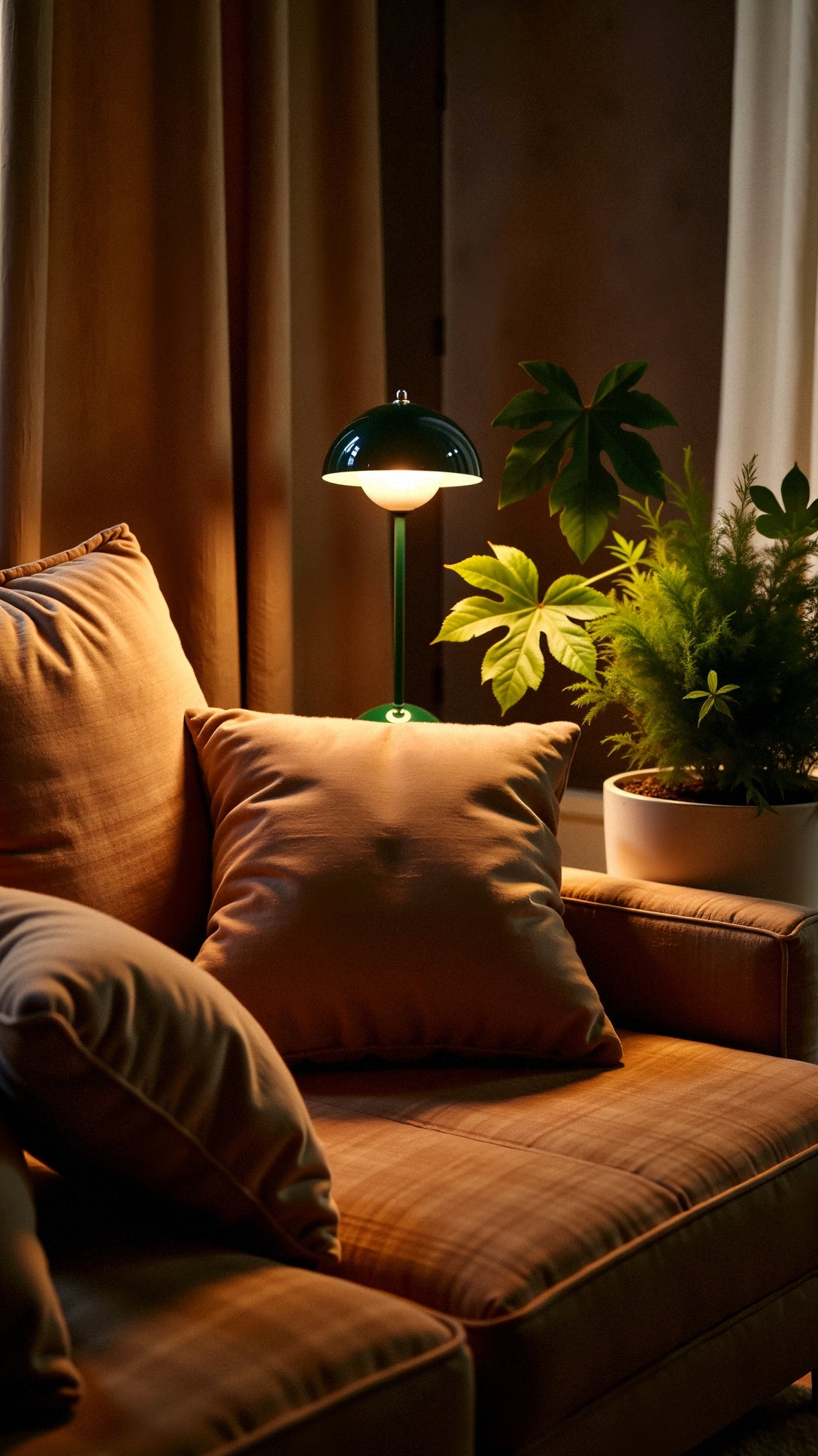 Lunari | Svampe Bordlampe | Designlampe i Skandinavisk Stil til Skrivebord eller Soveværelse