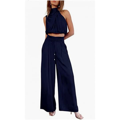 Valencia | Elegant To-Del Halterneck Top & Buksetaske Damer