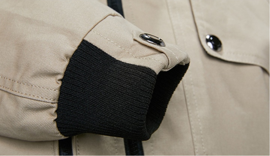 Zelus™ | Herrer Stilfuld Jakke med Militært Design, Høj Krave og Urban Flair