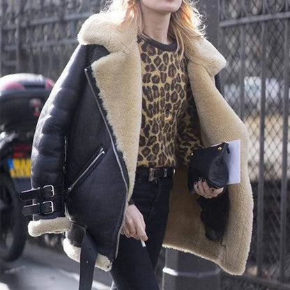 Aveline | Shearling Aviator Jakke