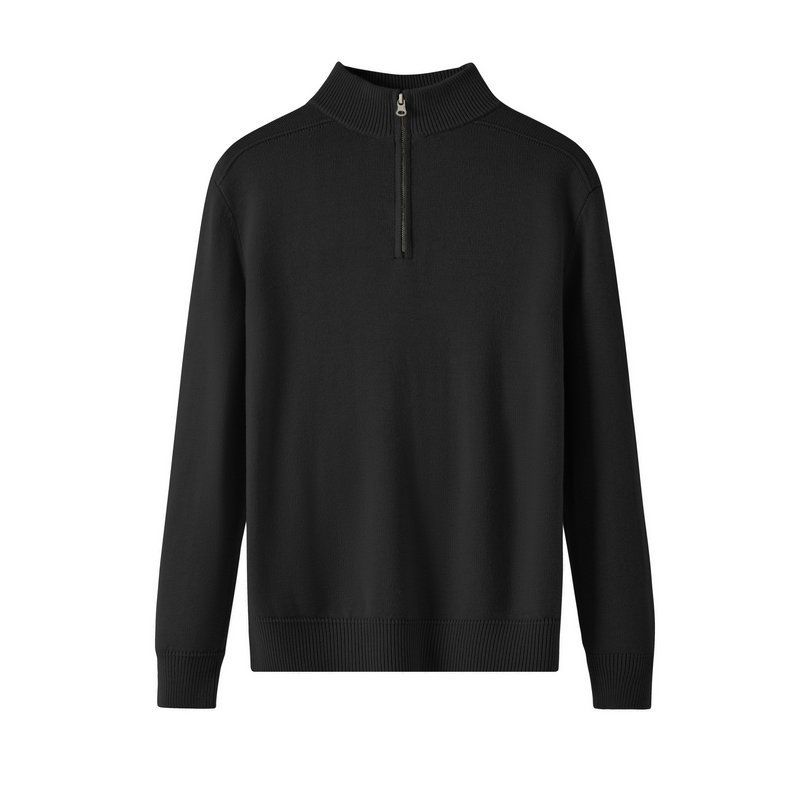 Marcéon™ | Herre Striktrøje med Half-Zip | Stilfuld Pullover med Ståkrave og Fin Strikkestruktur