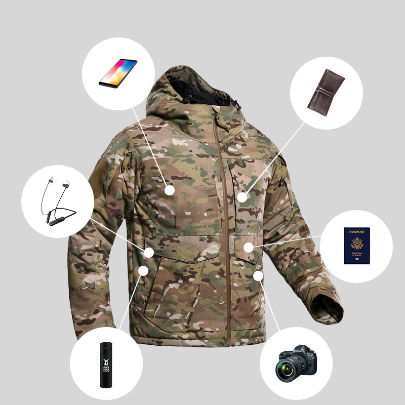 Aegis | Taktisk Camouflage Thermo Jakke med Hætte