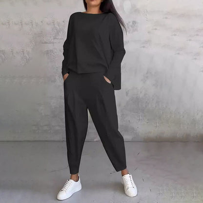 Wilma™ | Casual To-delt Relax Sæt med Enkelt Design og Komfortabel Pasform
