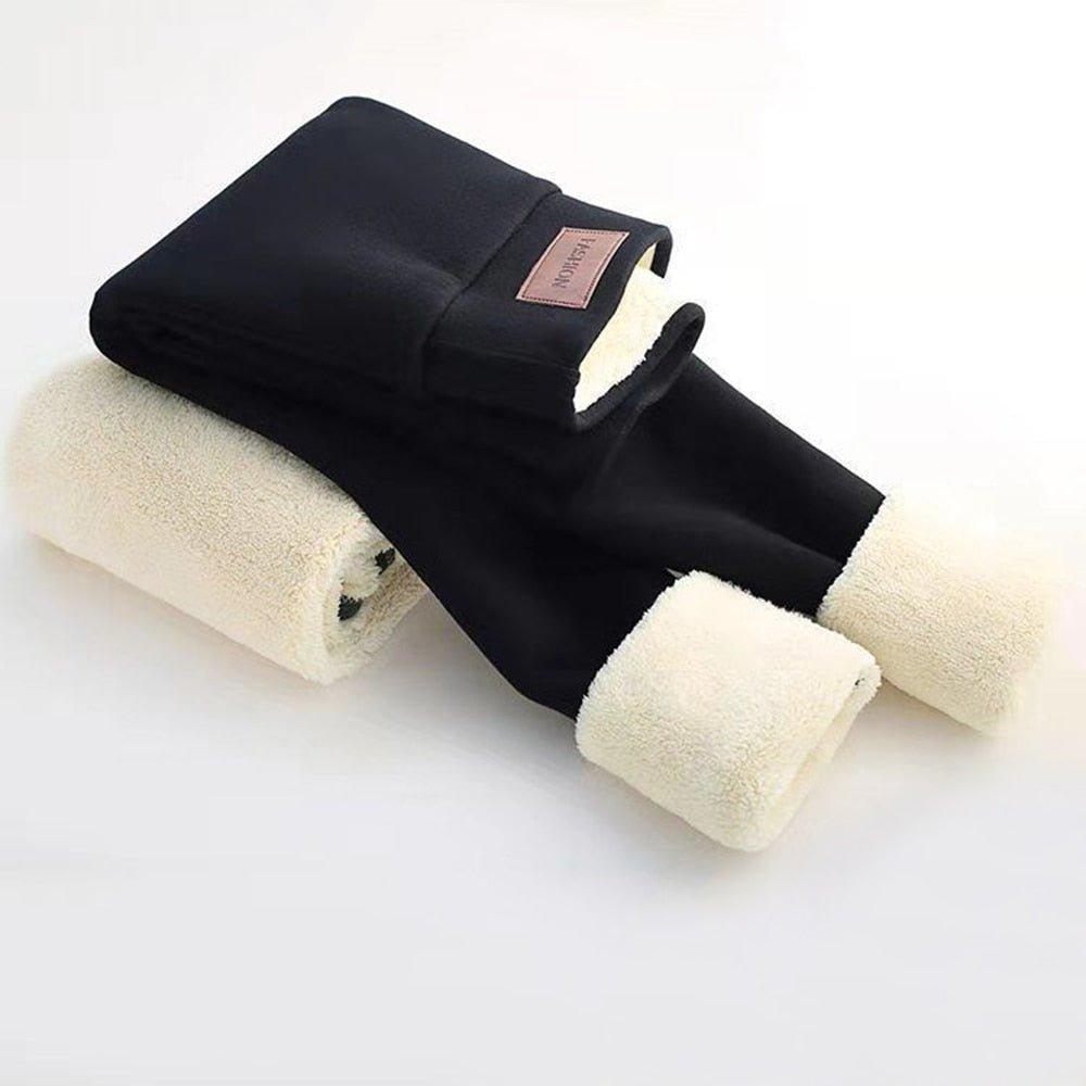 Janna™ | Damer Foret Vinterleggings Med Høj Talje Og Teddyfor | Varm Termo Slim Fit Buks