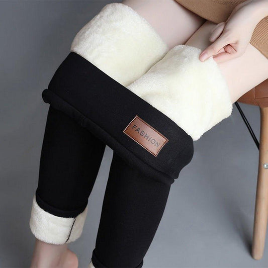 Janna™ | Damer Foret Vinterleggings Med Høj Talje Og Teddyfor | Varm Termo Slim Fit Buks
