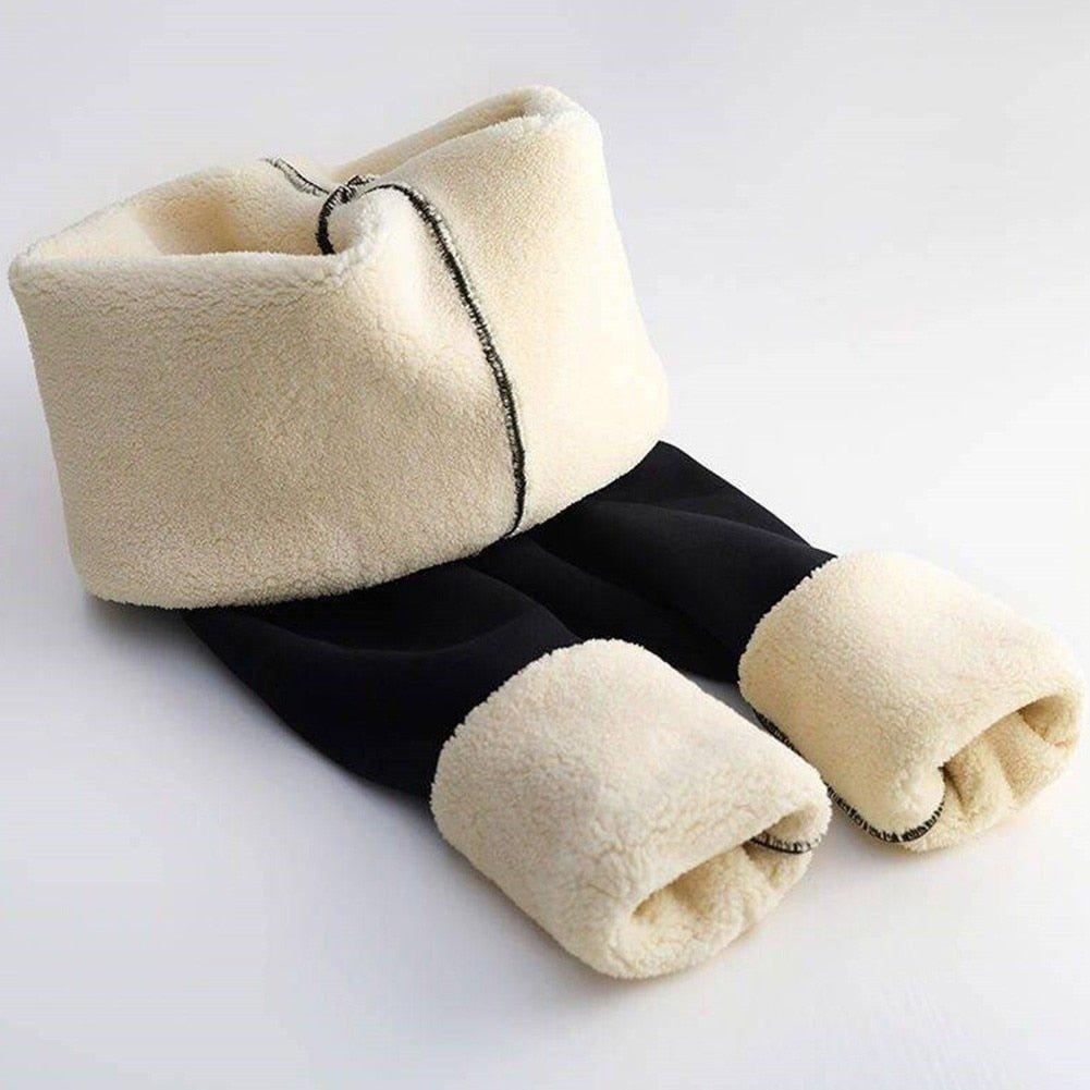 Janna™ | Damer Foret Vinterleggings Med Høj Talje Og Teddyfor | Varm Termo Slim Fit Buks