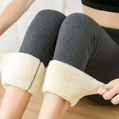 Janna™ | Damer Foret Vinterleggings Med Høj Talje Og Teddyfor | Varm Termo Slim Fit Buks